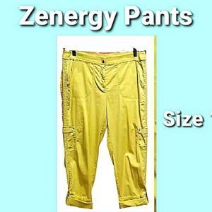 Zenergy💕💕💛 Yellow Zip Up Pants/Cropped